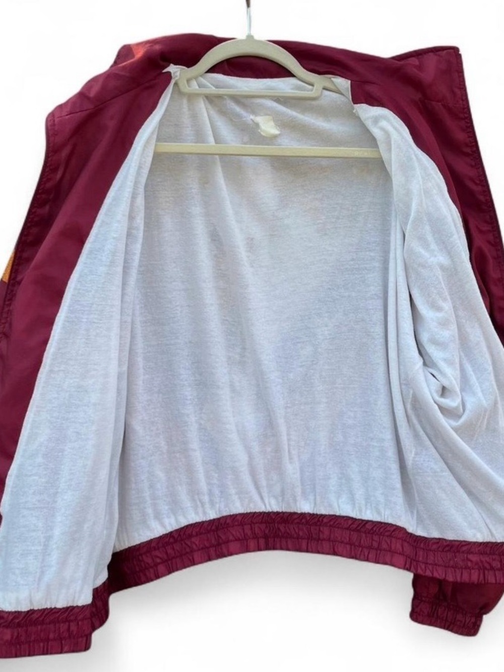 Jantzen Burgundy, Gold & Blue Vintage-Style Bomber Jacket - Picture 2 of 6